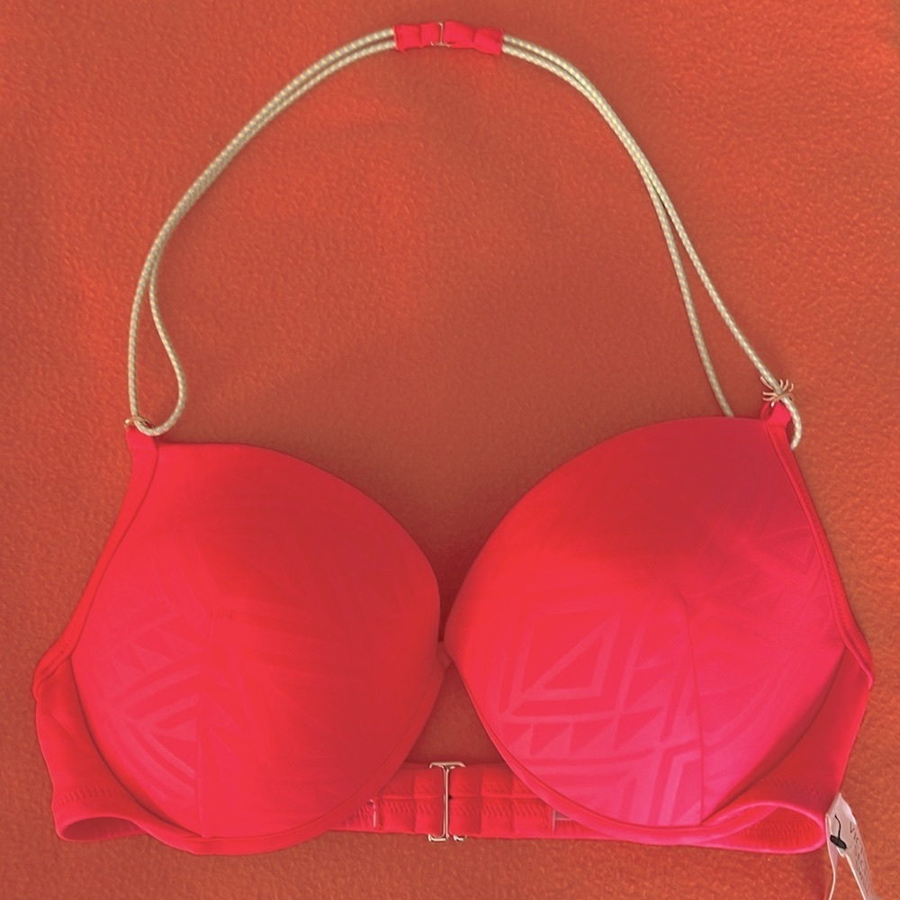 VICTORIA’S SECRET bikini top, size 34DD, hot pink, NWT